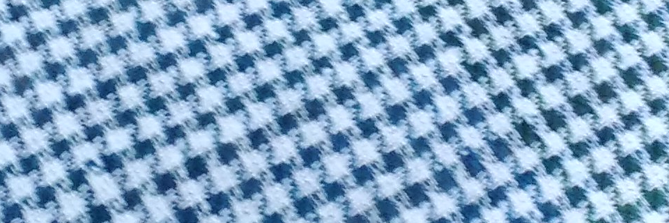 white and blue houndstooth fabric